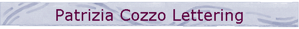 Patrizia Cozzo Lettering